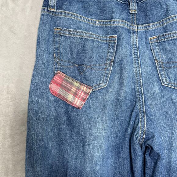 Polo Ralph Lauren Jeans Girls 12 Wide Leg Patchwork Paint Splatter Elastic Waist - Picture 7 of 10